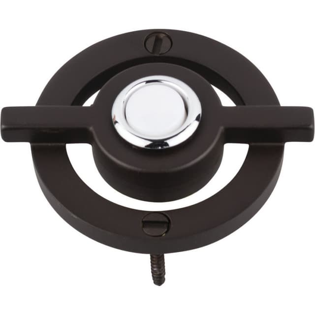 Top Knobs Modern Avalon Series Aged Bronze 2-3/4 in (70 mm) L x 3 in (76 mm) W Brass Doorbell, - DB643-O