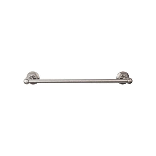 Edwardian Bath Single Towel Bar 30" Center to Center with Hex Backplate Antique Pewter - Top Knobs ED10APB