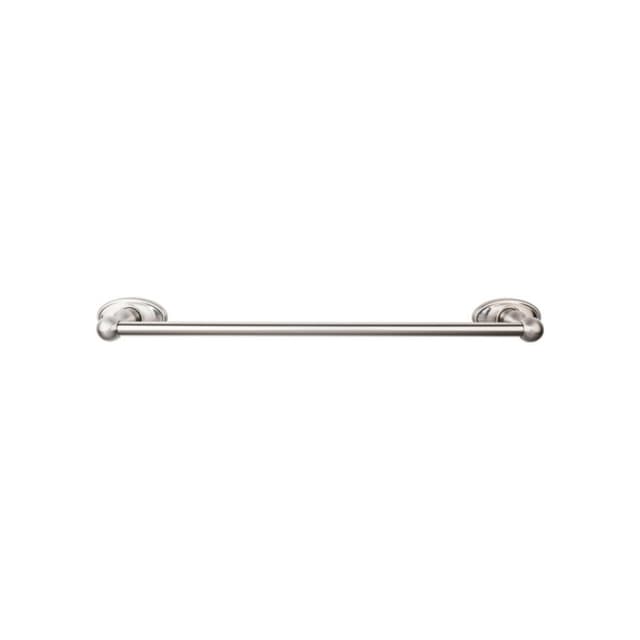 Edwardian Bath Single Towel Bar 30" Center to Center with Oval Backplate Brushed Satin Nickel - Top Knobs ED10BSNC
