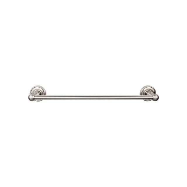 Edwardian Bath Single Towel Bar 30" Center to Center with Rope Backplate Brushed Satin Nickel - Top Knobs ED10BSNF