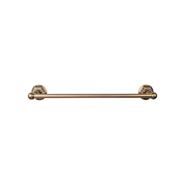 Edwardian Bath Single Towel Bar 30" Center to Center with Hex Backplate German Bronze - Top Knobs ED10GBZB