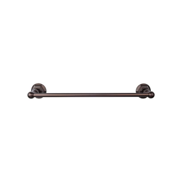 Edwardian Bath Single Towel Bar 30" Center to Center with Hex Backplate Oil Rubbed Bronze - Top Knobs ED10ORBB