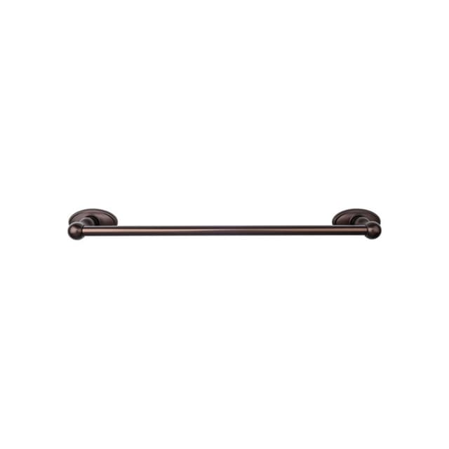 Edwardian Bath Single Towel Bar 30" Center to Center with Oval Backplate Oil Rubbed Bronze - Top Knobs ED10ORBC