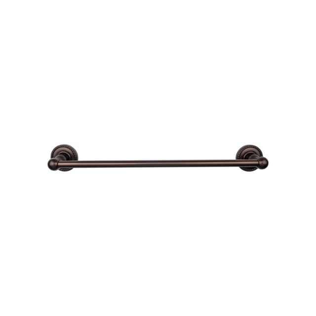 Edwardian Bath Single Towel Bar 30" Center to Center with Rope Backplate Oil Rubbed Bronze - Top Knobs ED10ORBF