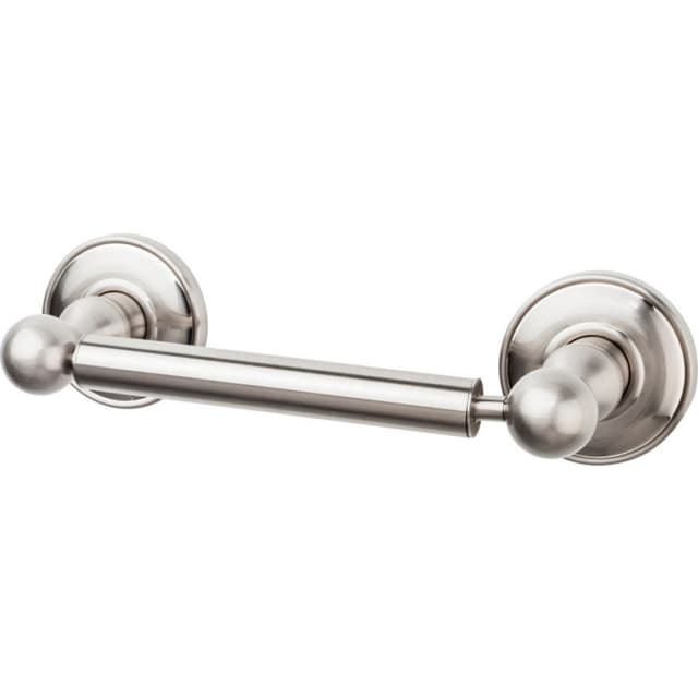 Edwardian Bath Tissue Holder 9-3/8" Long with Plain Backplate Brushed Satin Nickel - Top Knobs ED3BSND