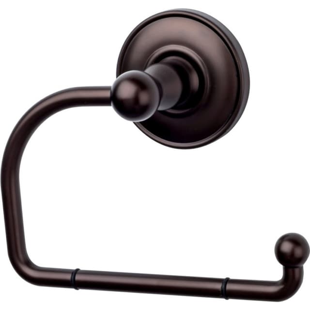 Edwardian Bath Tissue Hook 4-3/4" Long with Plain Backplate Oil Rubbed Bronze - Top Knobs ED4ORBD