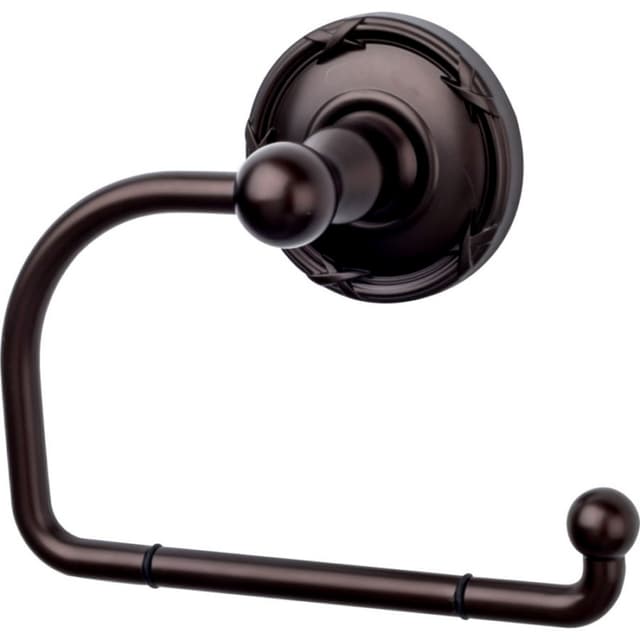 Edwardian Bath Tissue Hook 4-3/4" Long with Ribbon Backplate Oil Rubbed Bronze - Top Knobs ED4ORBE