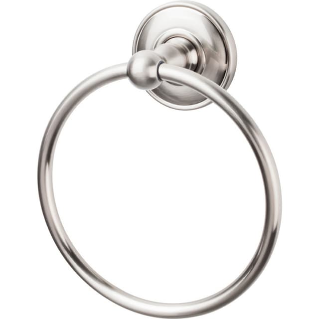 Edwardian Bath Ring 7" Long with Plain Backplate Brushed Satin Nickel - Top Knobs ED5BSND
