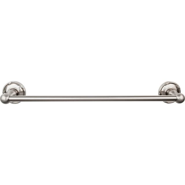Edwardian Bath Single Towel Bar 18" Center to Center with Ribbon Backplate Brushed Satin Nickel - Top Knobs ED6BSNE