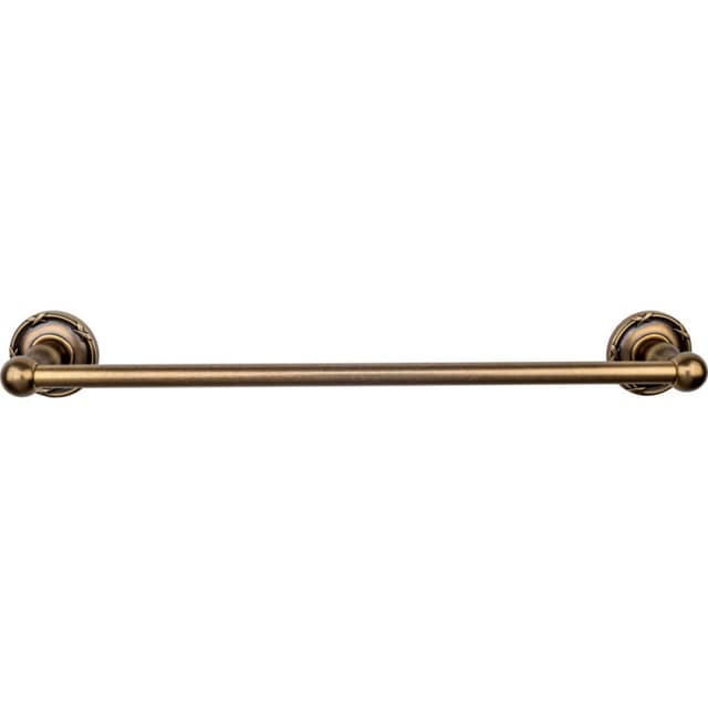 Edwardian Bath Single Towel Bar 18" Center to Center with Ribbon Backplate German Bronze - Top Knobs ED6GBZE