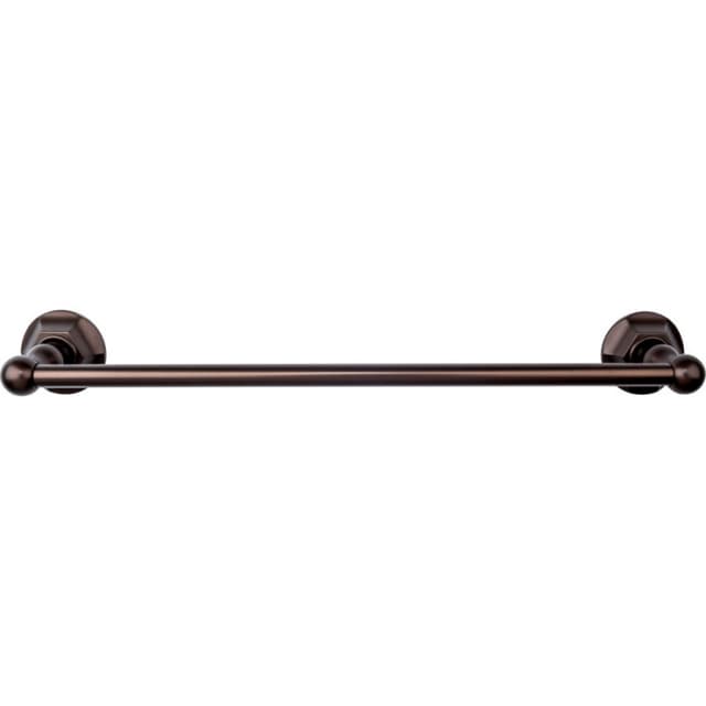 Edwardian Bath Single Towel Bar 18" Center to Center with Hex Backplate Oil Rubbed Bronze - Top Knobs ED6ORBB