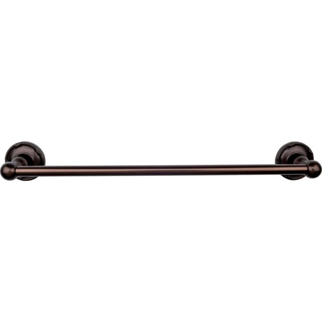 Edwardian Bath Single Towel Bar 18" Center to Center with Ribbon Backplate Oil Rubbed Bronze - Top Knobs ED6ORBE