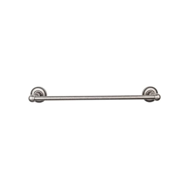 Edwardian Bath Single Towel Bar 24" Center to Center with Beaded Backplate Antique Pewter - Top Knobs ED8APA