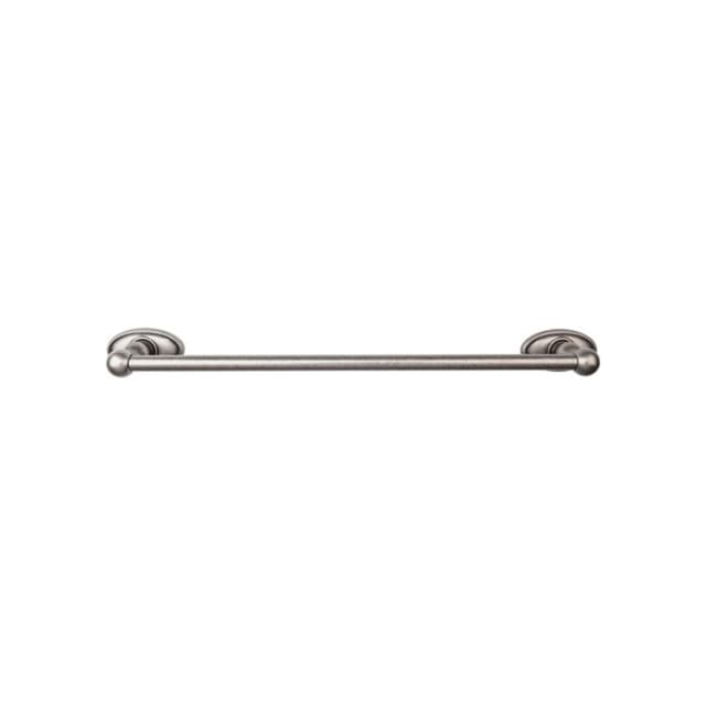 Edwardian Bath Single Towel Bar 24" Center to Center with Oval Backplate Antique Pewter - Top Knobs ED8APC