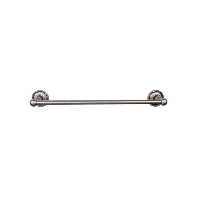 Edwardian Bath Single Towel Bar 24" Center to Center with Ribbon Backplate Antique Pewter - Top Knobs ED8APE