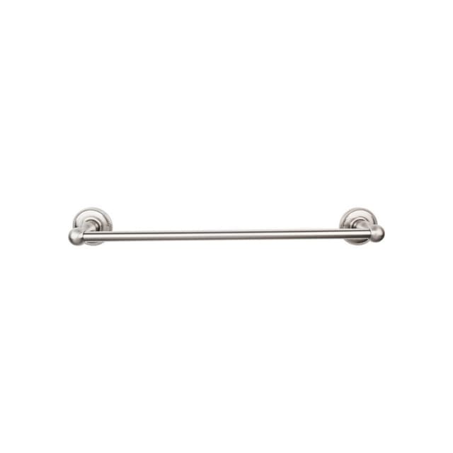 Edwardian Bath Single Towel Bar 24" Center to Center with Beaded Backplate Brushed Satin Nickel - Top Knobs ED8BSNA