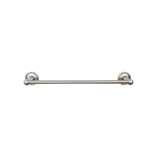 Edwardian Bath Single Towel Bar 24" Center to Center with Ribbon Backplate Brushed Satin Nickel - Top Knobs ED8BSNE