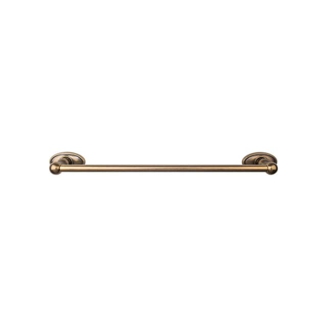 Edwardian Bath Single Towel Bar 24" Center to Center with Oval Backplate German Bronze - Top Knobs ED8GBZC