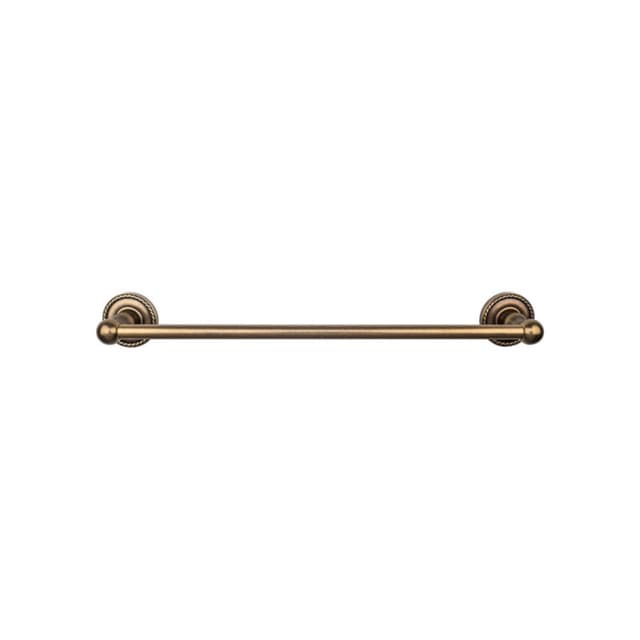 Edwardian Bath Single Towel Bar 24" Center to Center with Rope Backplate German Bronze - Top Knobs ED8GBZF