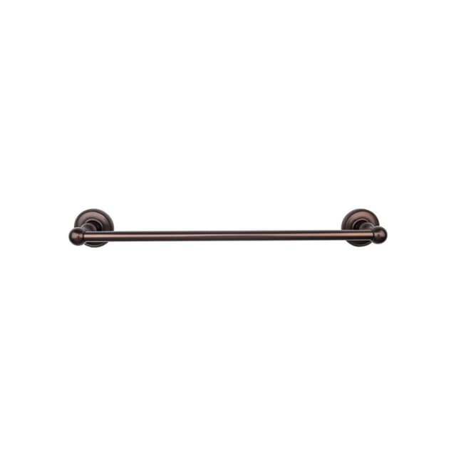 Edwardian Bath Single Towel Bar 24" Center to Center with Beaded Backplate Oil Rubbed Bronze - Top Knobs ED8ORBA