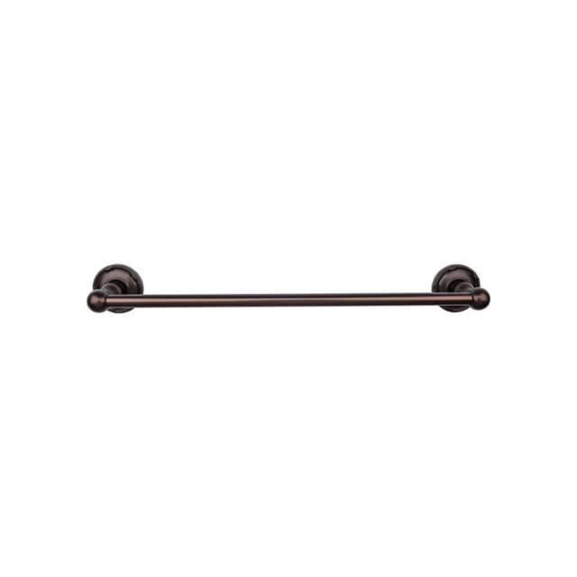 Edwardian Bath Single Towel Bar 24" Center to Center with Ribbon Backplate Oil Rubbed Bronze - Top Knobs ED8ORBE