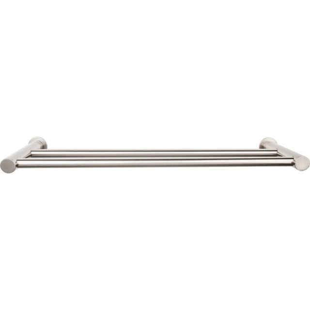 Hopewell Bath Double Towel Bar 18" Center to Center Brushed Satin Nickel - Top Knobs HOP7BSN