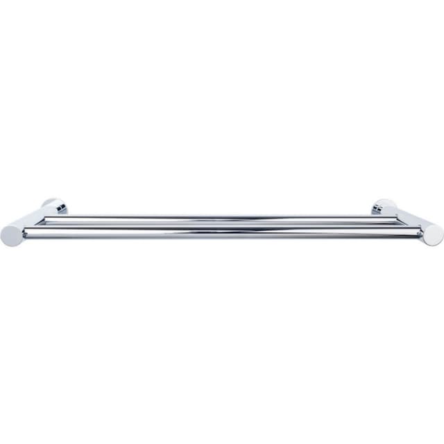 Hopewell Bath Double Towel Bar 18" Center to Center Polished Chrome - Top Knobs HOP7PC