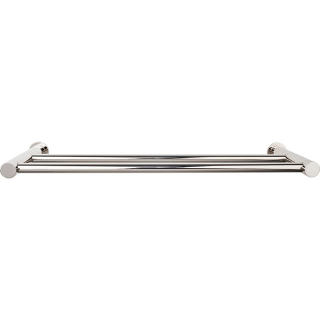 Hopewell Bath Double Towel Bar 18" Center to Center Polished Nickel - Top Knobs HOP7PN