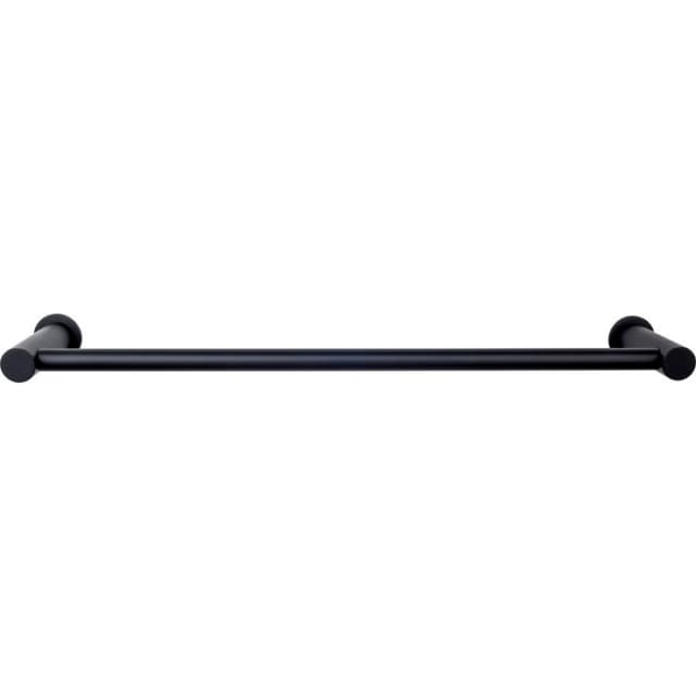 Hopewell Bath Single Towel Bar 24" Center to Center Flat Black - Top Knobs HOP8BLK