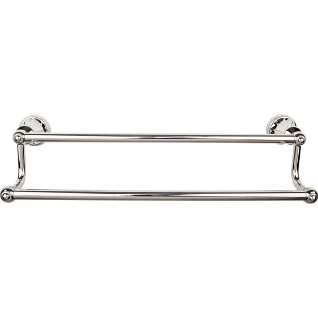 Hudson Bath Double Towel Bar 30" Center to Center Polished Nickel - Top Knobs HUD11PN