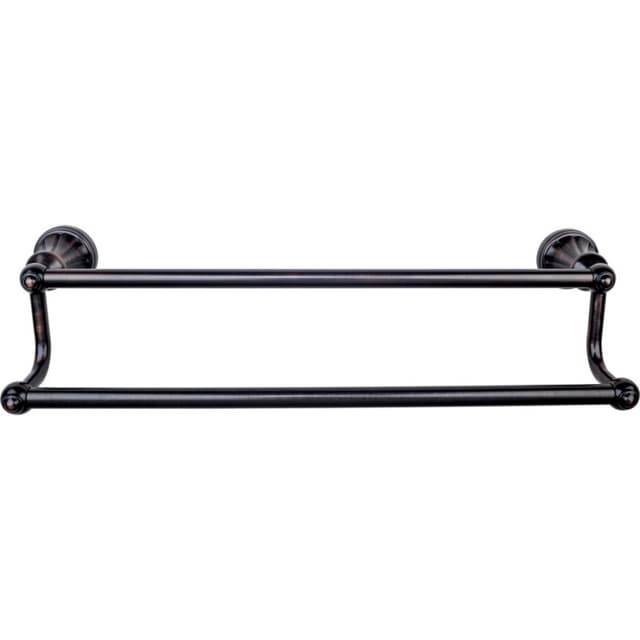 Hudson Bath Double Towel Bar 30" Center to Center Tuscan Bronze - Top Knobs HUD11TB