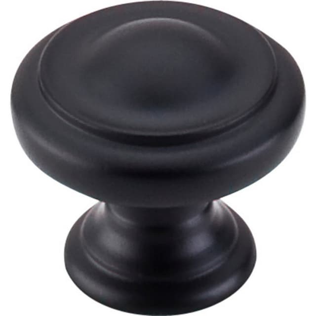 Top Knobs Nouveau Series 1-1/8" (28.5 mm) Diameter Flat BlackKnob, - M1117