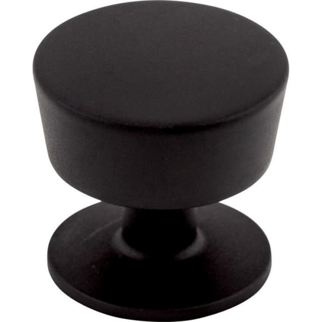 Top Knobs Nouveau Series 1-3/16" (30 mm) Diameter Flat BlackKnob, - M1123