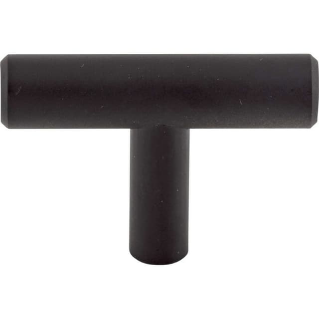 Top Knobs Bar Pulls-TK Series 2 in (51 mm) L x 15/32 in (12 mm) W Flat Black Knob, - M1884