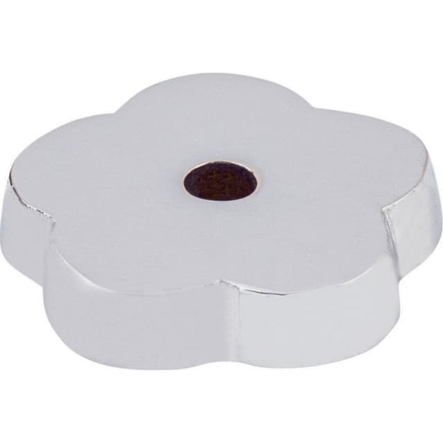 Aspen II Flower Backplate 1" Dia Polished Chrome Top Knobs