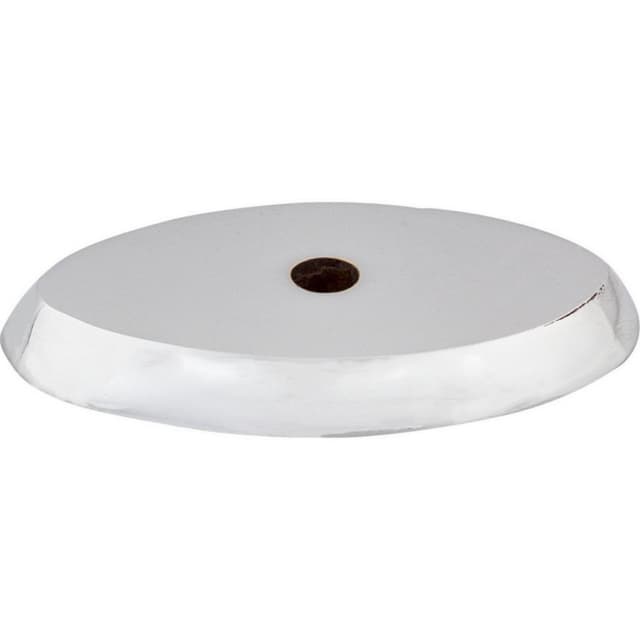 Aspen II Oval Backplate 1-1/2" Long Polished Chrome Top Knobs