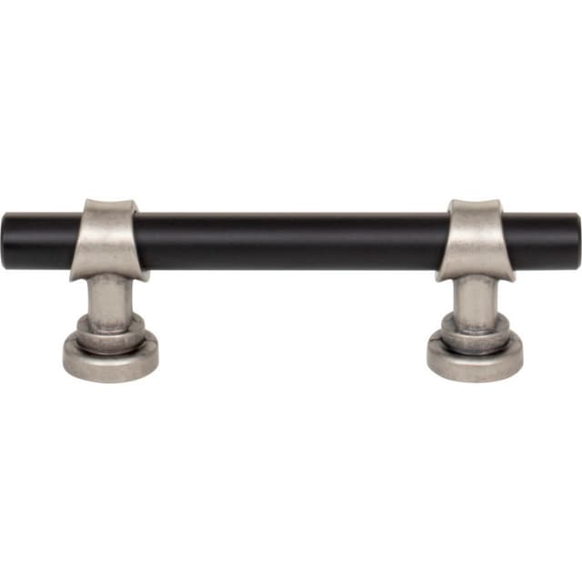 Top Knobs Dakota Series 3" (76 mm) Center to Center Flat Black/Antique Pewter Pull, - M2702