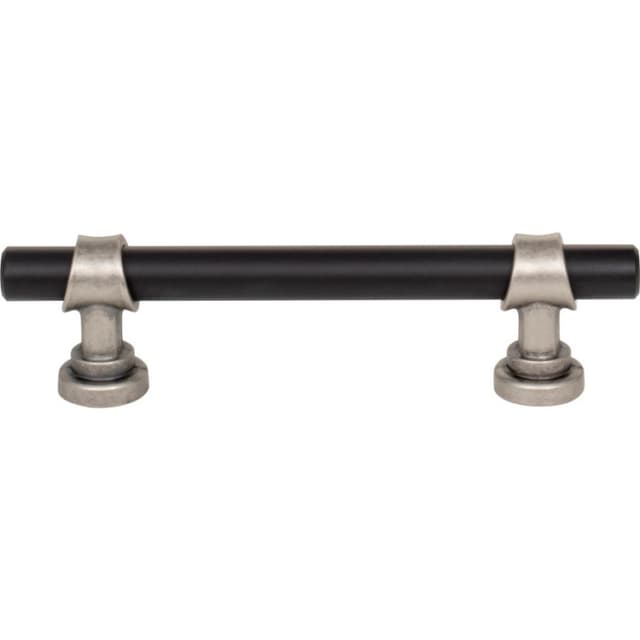 Top Knobs Dakota Series 3-3/4" (96 mm) Center to Center Flat Black/Antique Pewter Pull, - M2706