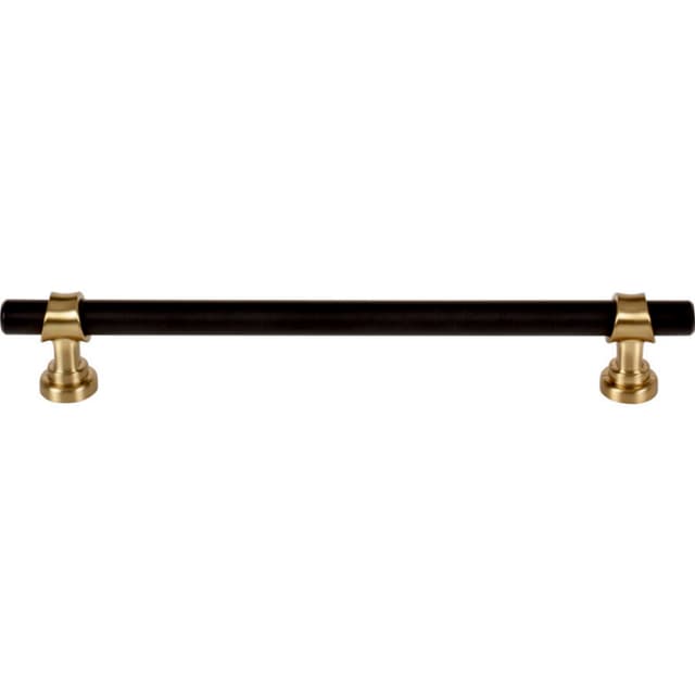 Top Knobs Dakota Series 7-9/16" (192 mm) Center to Center Flat Black/Honey Bronze Pull, - M2740