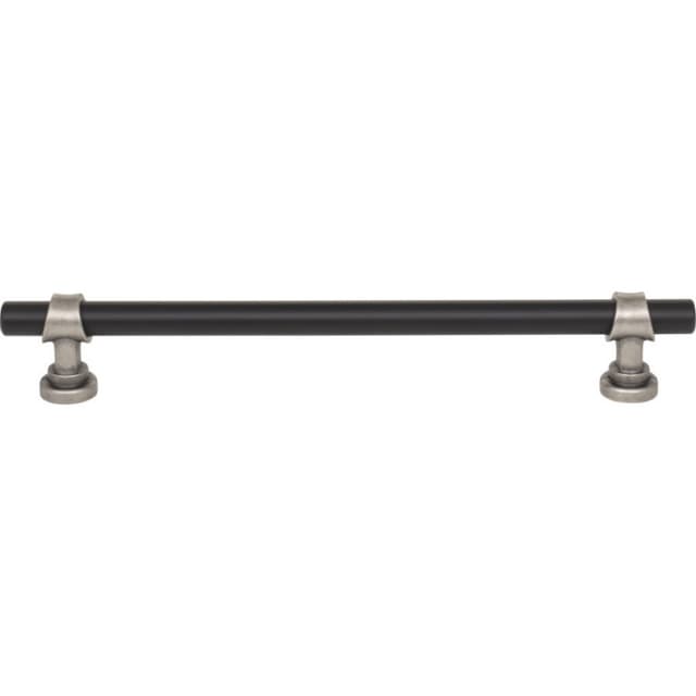 Top Knobs Dakota Series 7-9/16" (192 mm) Center to Center Flat Black/Antique Pewter Pull, - M2742