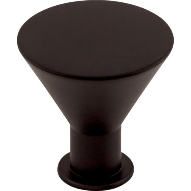 Top Knobs Nouveau Series 1-3/16" (30 mm) Diameter Flat BlackKnob, - M587