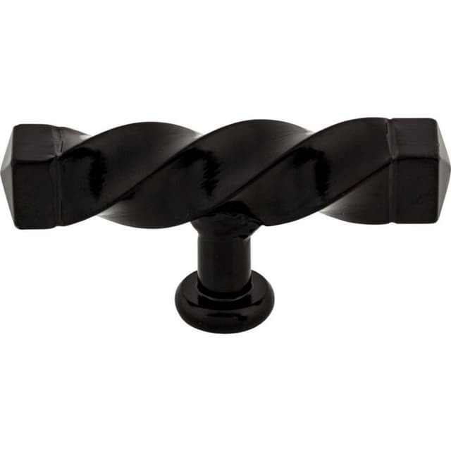 Top Knobs Normandy Series 3-3/16 in (81 mm) L x 3/4 in (19 mm) W Patina Black Knob, - M740