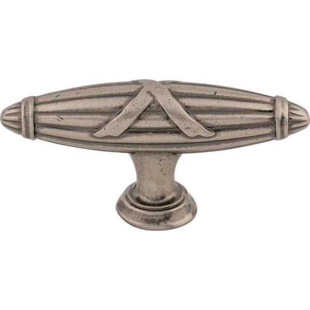 Top Knobs Edwardian Series 2-3/4 in (70 mm) L x 3/4 in (19 mm) W Antique Pewter Knob, - M929