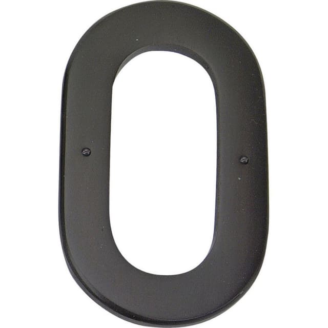 Top Knobs Mission Series Aged Bronze 5-1/2 in (140 mm) L x 3-1/2 in (89 mm) W Zinc House Number, - RCN0-O