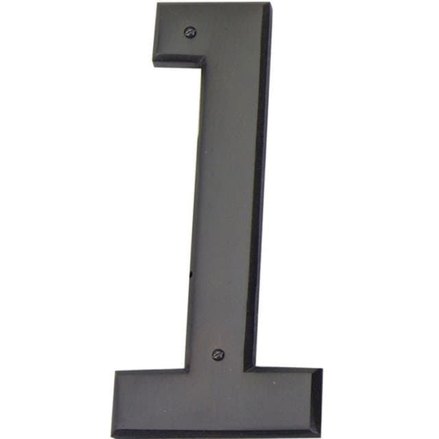 Top Knobs Mission Series Aged Bronze 5-1/2 in (140 mm) L x 2-1/2 in (64 mm) W Zinc House Number, - RCN1-O