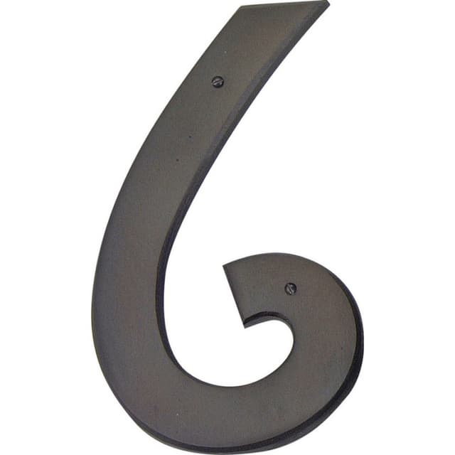 Top Knobs Mission Series Aged Bronze 5-1/2 in (140 mm) L x 3 in (76 mm) W Zinc House Number, - RCN6-O