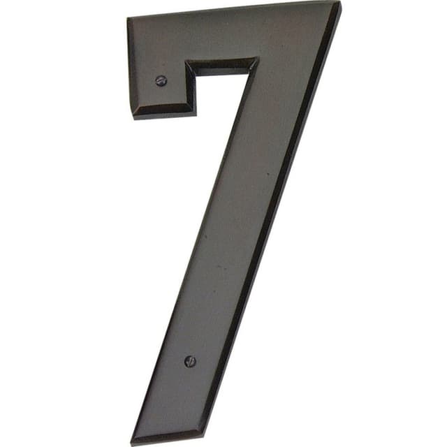 Top Knobs Mission Series Aged Bronze 5-1/2 in (140 mm) L x 2-1/2 in (64 mm) W Zinc House Number, - RCN7-O