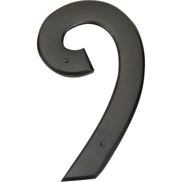 Top Knobs Mission Series Aged Bronze 5-1/2 in (140 mm) L x 3 in (76 mm) W Zinc House Number, - RCN9-O