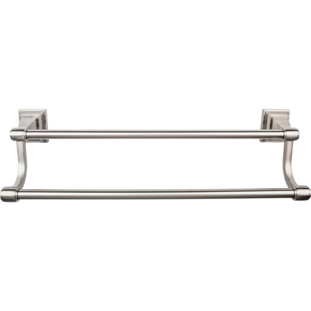 Stratton Bath Double Towel Bar 30" Center to Center Brushed Satin Nickel - Top Knobs STK11BSN