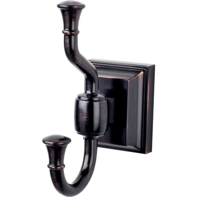 Stratton Bath Double Hook 5-1/8" Long Tuscan Bronze - Top Knobs STK2TB